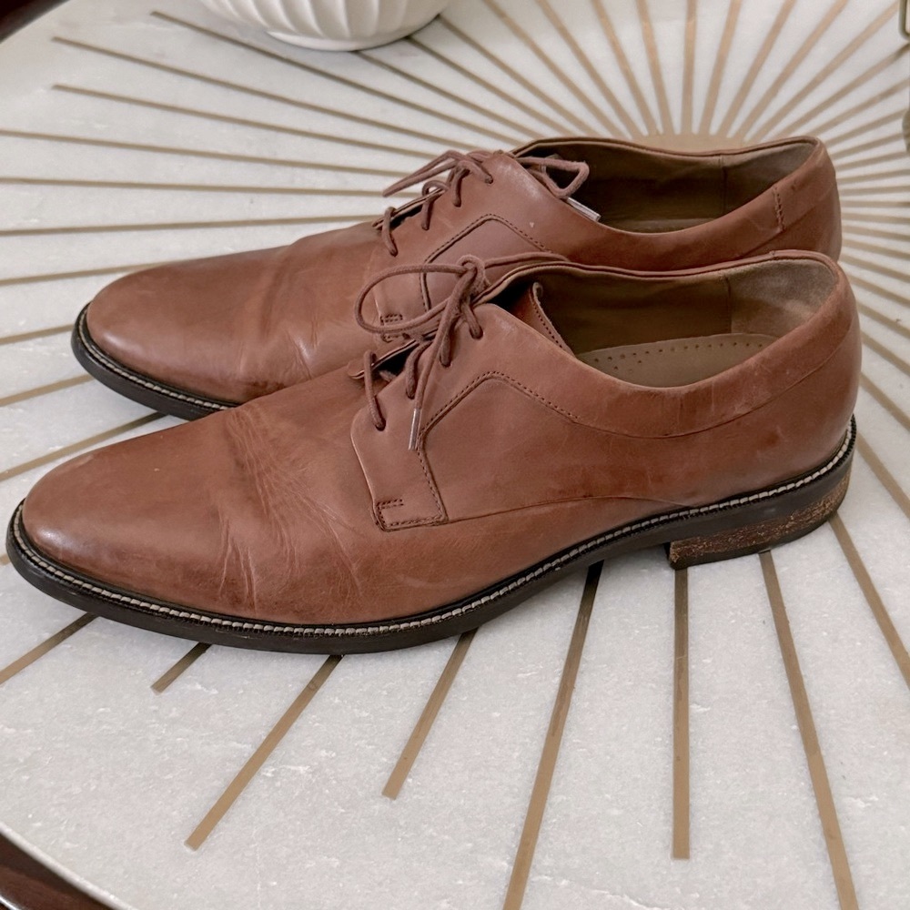 Cole Haan Warren Plain Ox Men's Size US 11.5 M Tan Oxford Blemish
